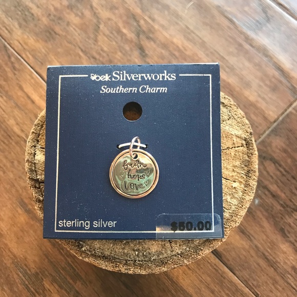 Silverworks Jewelry - Faith, Hope, Love Necklace Charm